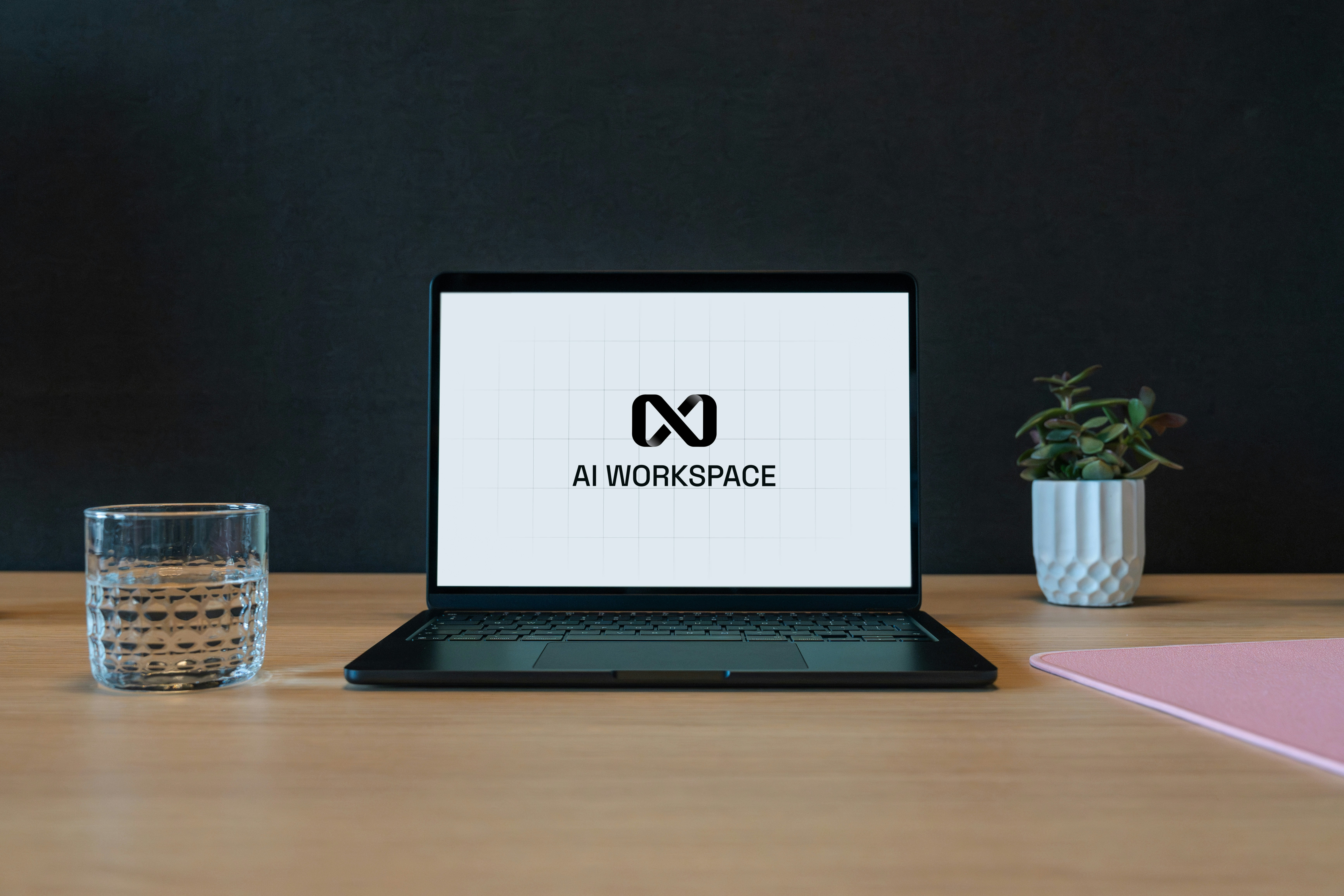 Artificial intelligence workspace illustration